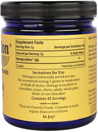 草藥，辣木 - Sun Potion, Moringa Leaf Powder, Organic 3.2 oz (90 g)