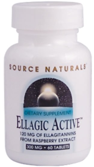 草藥，紅樹莓 - Source Naturals, Ellagic Active, 300 mg, 60 Tablets