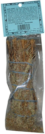 草藥，鼠尾草，香薰精油，香 - Sage Spirit, Native American Incense, Sage & Lavender, Large, 6-7 inches