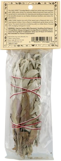草藥，鼠尾草，香薰精油，香 - Sage Spirit, Native American Incense, White Sage, Small (4-5 Inches), 1 Smudge Wand