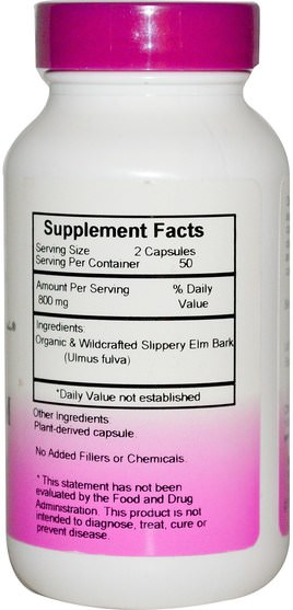 草藥，滑榆樹 - Christophers Original Formulas, Slippery Elm Bark, 400 mg, 100 Veggie Caps