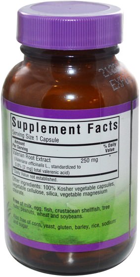 草藥，纈草 - Bluebonnet Nutrition, Valerian Root Extract, 60 Veggie Caps