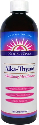 Alka-Thyme Mouthwash, 16 fl oz (480 ml) by Heritage Stores, 洗澡，美容，口腔牙齒護理，漱口水 HK 香港