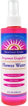 Bergamot Grapefruit, Flower Water, 8 fl oz (240 ml) by Heritage Stores, 洗澡，美容，香水噴霧 HK 香港