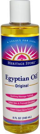 Egyptian Oil, Original, 8 fl oz (240 ml) by Heritage Stores, 健康，皮膚，按摩油 HK 香港