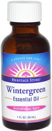 Essential Oil, Wintergreen, 1 fl oz (30 ml) by Heritage Stores, 沐浴，美容，香薰精油，冬青油 HK 香港