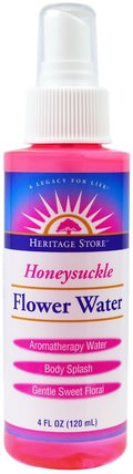 Flower Water, Honeysuckle, 4 fl oz (120 ml) by Heritage Stores, 洗澡，美容，香水噴霧 HK 香港