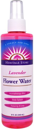 Flower Water, Lavender, 8 fl oz (240 ml) by Heritage Stores, 洗澡，美容，香水噴霧 HK 香港