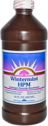 HPM, Hydrogen Peroxide Mouthwash, Wintermint, 16 fl oz (480 ml) by Heritage Stores, 洗澡，美容，口腔牙齒護理，漱口水 HK 香港