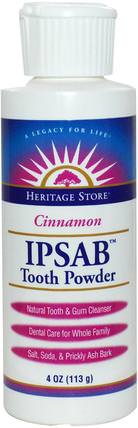 IPSAB Tooth Powder, Cinnamon, 4 oz (113 g) by Heritage Stores, 洗澡，美容，牙膏 HK 香港