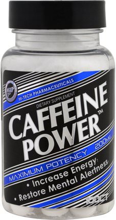 Caffeine Power, 200 mg, 100 Tablets by Hi Tech Pharmaceuticals, 健康，能量，運動 HK 香港