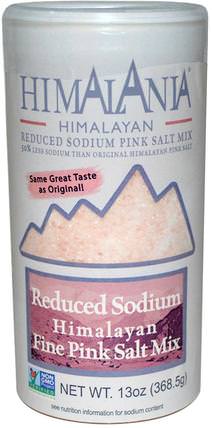Reduced Sodium Himalayan Fine Pink Salt Mix, 13 oz (368.5 g) by Himalania, 食物，香料和調味料，鹽天然鹽 HK 香港