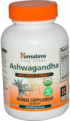 Ashwagandha, 60 Caplets by Himalaya Herbal Healthcare, 草藥，ashwagandha withania somnifera，adaptogen HK 香港