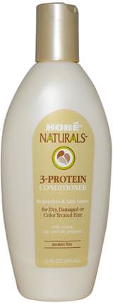 3-Protein Conditioner, 12 fl oz (354 ml) by Hobe Labs, 洗澡，美容，護髮素，頭髮，頭皮，洗髮水，護髮素 HK 香港