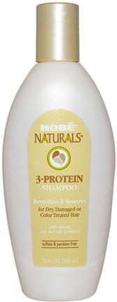 3-Protein Shampoo, 12 fl oz (354 ml) by Hobe Labs, 洗澡，美容，洗髮水，頭髮，頭皮，護髮素 HK 香港