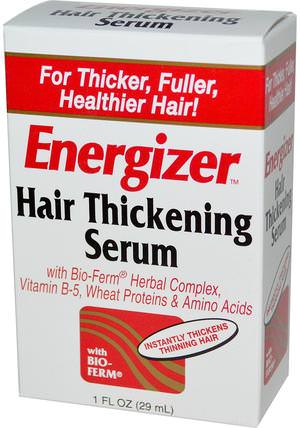 Energizer, Hair Thickening Serum, 1 fl oz (29 ml) by Hobe Labs, 洗澡，美容，頭髮，頭皮 HK 香港