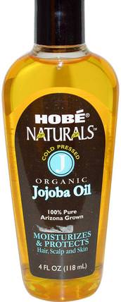 Naturals, Organic Jojoba Oil, 4 fl oz (118 ml) by Hobe Labs, 健康，皮膚，荷荷巴油，按摩油 HK 香港