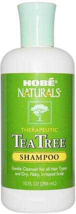 Shampoo, Tea Tree, 10 fl oz (296 ml) by Hobe Labs, 洗澡，美容，洗髮水，頭髮，頭皮，護髮素 HK 香港