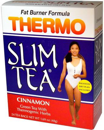 Thermo Slim Tea, Fat Burner Formula, Cinnamon, 24 Tea Bags, 1.69 oz (48 g) by Hobe Labs, 健康，飲食，減肥 HK 香港