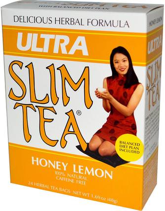 Ultra Slim Tea, Honey Lemon, 24 Herbal Tea Bags, 1.69 oz (48 g) by Hobe Labs, 健康，飲食，食物，涼茶 HK 香港
