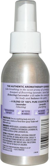 家用，空氣清新劑除臭劑，浴液，香水噴霧劑 - Aura Cacia, Aromatherapy Room & Body Mist, Relaxing Lavender, 4 fl oz (118 ml)