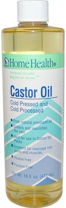 Castor Oil, 16 fl oz (473 ml) by Home Health, 健康，皮膚，蓖麻油 HK 香港