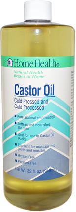 Castor Oil, 32 fl oz (946 ml) by Home Health, 健康，皮膚，蓖麻油 HK 香港