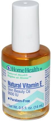 Natural Vitamin E, 0.5 fl oz (14 ml) by Home Health, 健康，皮膚，維生素E油霜，按摩油 HK 香港