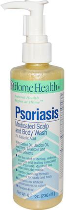 Psoriasis, Medicated Scalp and Body Wash, 8 fl oz (236 ml) by Home Health, 沐浴，美容，牛皮癬和濕疹，沐浴露 HK 香港