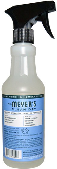 家庭，家庭清潔工 - Mrs. Meyers Clean Day, Multi-Surface Everyday Cleaner, Bluebell Scent, 16 fl oz (473 ml)