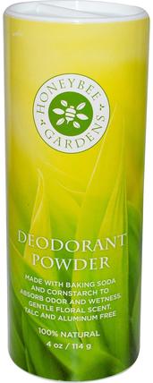 Deodorant Powder, 4 oz (114 g) by Honeybee Gardens, 沐浴，美容，除臭粉 HK 香港