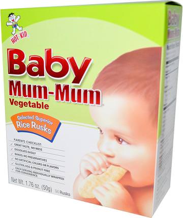 Baby Mum-Mum Vegetable Rice Rusks, 24 Rusks, 1.76 oz (50 g) by Hot Kid, 兒童健康，兒童食品，嬰兒餵養，食物 HK 香港