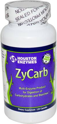 ZyCarb, Multi-Enzyme, 120 Capsules by Houston Enzymes, 補充劑，消化酶 HK 香港