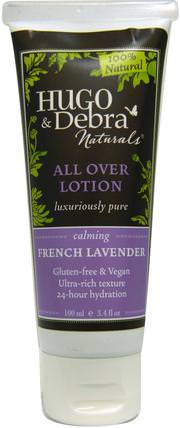 All Over Lotion, French Lavender, 3.4 fl oz (100 ml) by Hugo Naturals, 洗澡，美容，潤膚露 HK 香港