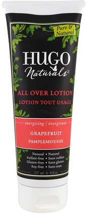 All Over Lotion, Grapefruit, 8 fl oz (237 ml) by Hugo Naturals, 洗澡，美容，潤膚露 HK 香港