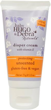 Baby, Diaper Cream, Unscented, 2.5 oz (71 g) by Hugo Naturals, 兒童健康，尿布，尿布霜 HK 香港