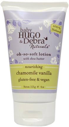Baby, Oh-So-Soft Lotion with Shea Butter, Chamomile & Vanilla, 4 oz (113 ml) by Hugo Naturals, 洗澡，美容，潤膚露 HK 香港