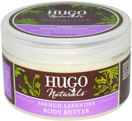 Body Butter, French Lavender, 4 oz (113 g) by Hugo Naturals, 健康，皮膚，身體黃油 HK 香港