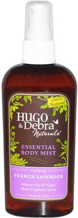 Essential Body Mist, French Lavender, 4 fl oz (118 ml) by Hugo Naturals, 沐浴，美容，香水噴霧，家居，空氣清新劑除臭劑 HK 香港