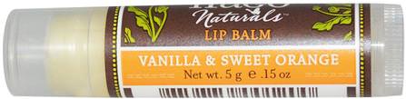 Lip Balm, Vanilla & Sweet Orange.15 oz (5 g) by Hugo Naturals, 洗澡，美容，唇部護理，唇膏 HK 香港