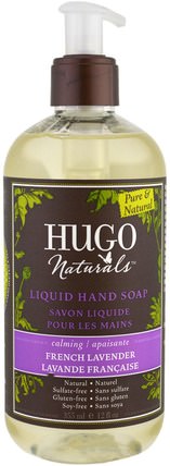 Liquid Hand Soap, French Lavender, 12 fl oz (355 ml) by Hugo Naturals, 洗澡，美容，肥皂 HK 香港