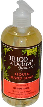 Liquid Hand Soap, Grapefruit, 12 fl oz (355 ml) by Hugo Naturals, 洗澡，美容，肥皂 HK 香港