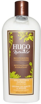 Moisturizing Conditioner, Shea Butter & Oatmeal, 12 fl oz (355 ml) by Hugo Naturals, 洗澡，美容，argan護髮素 HK 香港