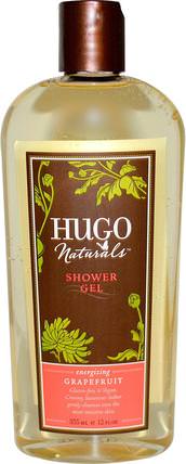 Shower Gel, Grapefruit, 12 fl oz (355 ml) by Hugo Naturals, 洗澡，美容，沐浴露 HK 香港