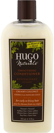 Smoothing Conditioner, Creamy Coconut, 12 fl oz (355 ml) by Hugo Naturals, 洗澡，美容，頭髮，頭皮，洗髮水，護髮素，護髮素 HK 香港