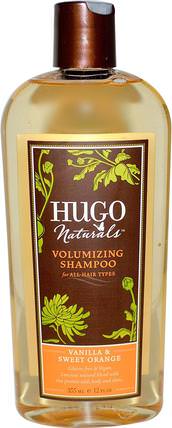 Volumizing Shampoo, Vanilla & Sweet Orange, 12 fl oz (355 ml) by Hugo Naturals, 洗澡，美容，頭髮，頭皮，洗髮水，護髮素 HK 香港