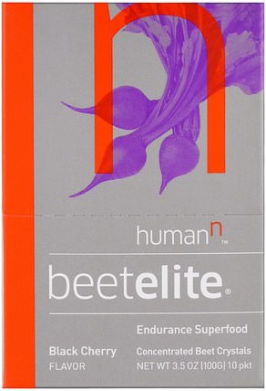 Beetelite, Black Cherry Flavor, 10 Packets, 3.5 oz (100 g) by HumanN, 補品，超級食品，運動 HK 香港