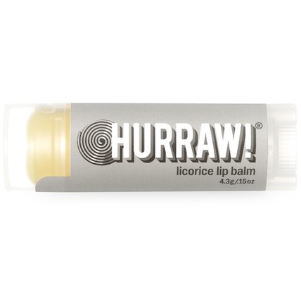 Licorice Lip Balm.15 oz (4.3 g) by Hurraw! Balm, 洗澡，美容，唇部護理，唇膏 HK 香港