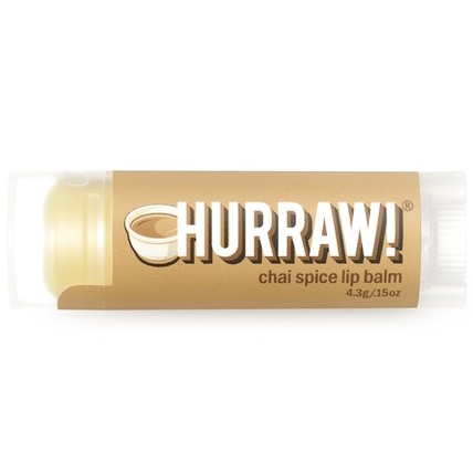 Lip Balm, Chai Spice.15 oz (4.3 g) by Hurraw! Balm, 洗澡，美容，唇部護理，唇膏 HK 香港