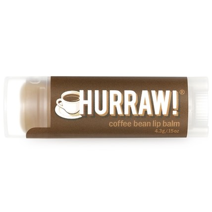 Lip Balm, Coffee Bean.15 oz (4.3 g) by Hurraw! Balm, 洗澡，美容，唇部護理，唇膏 HK 香港